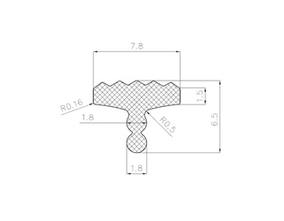 15780170KG - Silikon Profile - Abdeckung und T-Profile