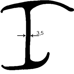 H - G364 54,2×47,6 mm - Silikongummiprofile - H-Profile