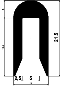 TU1 - G565 - rubber profiles - U shape profiles