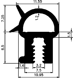 Z1 - G613 - Silikongummi-Profile - Türscheiben- Fensterdichtungsprofile