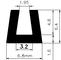 TU1 - G629 - rubber profiles - U shape profiles
