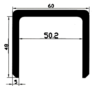 TU1 - G631 - rubber profiles - U shape profiles