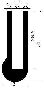 TU1 - G643 - rubber profiles - U shape profiles