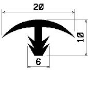 FA 0998 - gumiprofilok - Takaró és 'T' alakú profilok FA 0998 - gumiprofilok - Takaró és 'T' alakú profilok