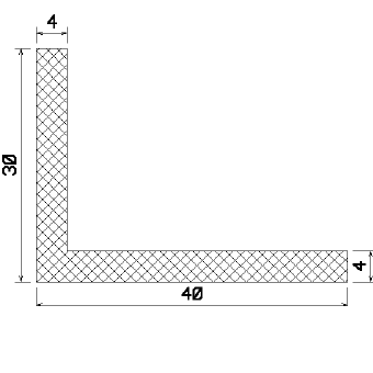 MZS 25041 - Schaumgummiprofile bzw. Moosgummiprofile - Winkelprofile / L-Profile