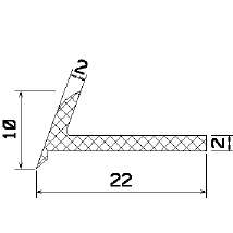 MZS 25802 - Schaumgummiprofile bzw. Moosgummiprofile - Winkelprofile / L-Profile