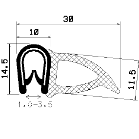 SD-0120 - coextrudált fémbetéttel - Élvédő profilok SD-0120 - coextrudált fémbetéttel - Élvédő profilok