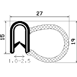 SD-0251 - coextrudált fémbetéttel - Élvédő profilok SD-0251 - coextrudált fémbetéttel - Élvédő profilok