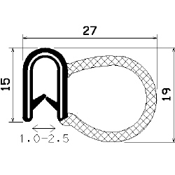 SD-0251 - with coextruded metal insert - Edge protection profiles