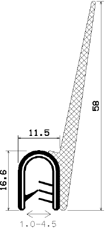 SD-0700 - Co-Ex-Profile mit Metalleinsätze - Kantenschutzprofile