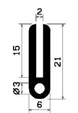 - TU1- 0529 1B= 100 m - gumiprofilok - U alakú profilok