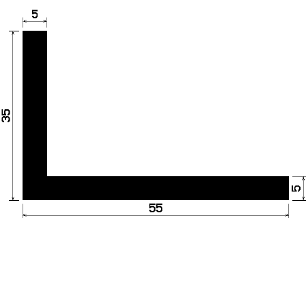 Wi 0334 - rubber profiles - Angle shape profiles