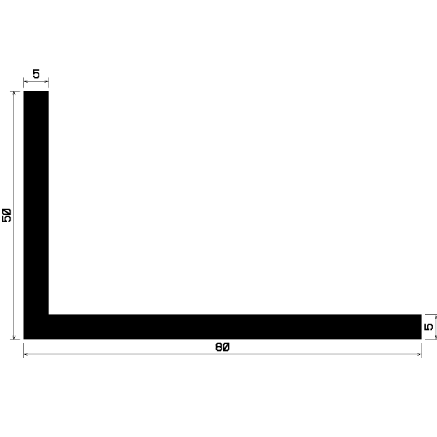 Wi 0344 - gumi profilok - Szögalakú profil / L-profil