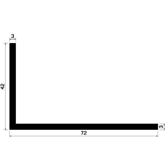 Wi 0626 - Gummi-„L”-Profil - Winkelprofile / L-Profile