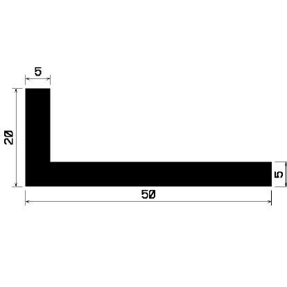 Wi 0747 - gumi profilok - Szögalakú profil / L-profil