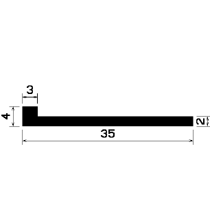 Wi 0823 - Gummi-„L”-Profil - Winkelprofile / L-Profile