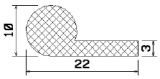 MZS 25003 - szivacs gumiprofilok - Lobogó vagy 'P' alakú profilok