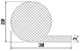 MZS 25027 - szivacs gumiprofilok - Lobogó vagy 'P' alakú profilok