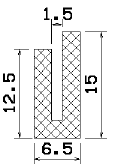 MZS 25040 - szivacs gumiprofilok - U alakú profilok
