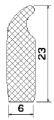 MZS 25042 - EPDM szivacs gumi profilok - Ajtókeret- ablak tömítő profilok