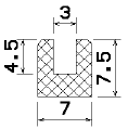 MZS 25074 - szivacs gumiprofilok - U alakú profilok