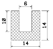 MZS - 25112 - sponge profiles - U shape profiles