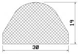 MZS 25134 - EPDM gumiprofilok - Félkör alakú, D-profilok