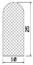 MZS 25152 - EPDM sponge profiles - Semi-circle, D-profiles