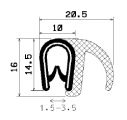SD-0046 - Co-Ex-Profile mit Metalleinsätze - Kantenschutzprofile SD-0046 - Co-Ex-Profile mit Metalleinsätze - Kantenschutzprofile