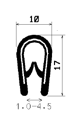 SD-0047 - coextrudált fémbetéttel - Élvédő profilok