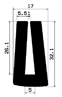 TU1- 0154 - gumiprofilok - U alakú profilok