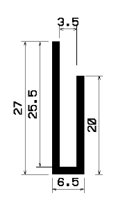 TU1- 0181 - EPDM-Gummi -Profile - U-Profile