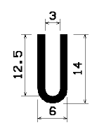 TU1- 0186 - gumiprofilok - U alakú profilok