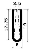 TU1- 0228 - gumiprofilok - U alakú profilok