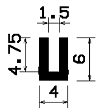 TU1- 0290 - gumiprofilok - U alakú profilok