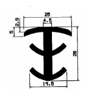 FA 2501 - gumiprofilok - Takaró és 'T' alakú profilok