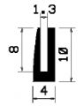 TU1- 0599 - gumiprofilok - U alakú profilok