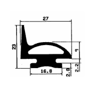 RT - 2605 - EPDM rubber profiles - Sliding door – finger-guard profiles