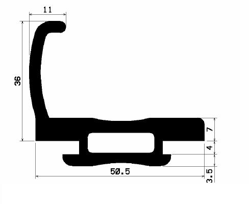 RT 2695 - EPDM rubber profiles - Sliding door – finger-guard profiles