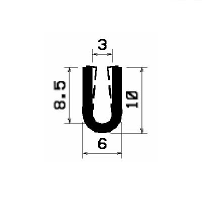 TU1- 2702 - gumiprofilok - U alakú profilok