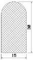 MZS 25414 - EPDM szivacs gumiprofilok - Félkör alakú, D-profilok