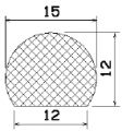 MZS 25416 - EPDM szivacs gumiprofilok - Félkör alakú, D-profilok MZS 25416 - EPDM szivacs gumiprofilok - Félkör alakú, D-profilok