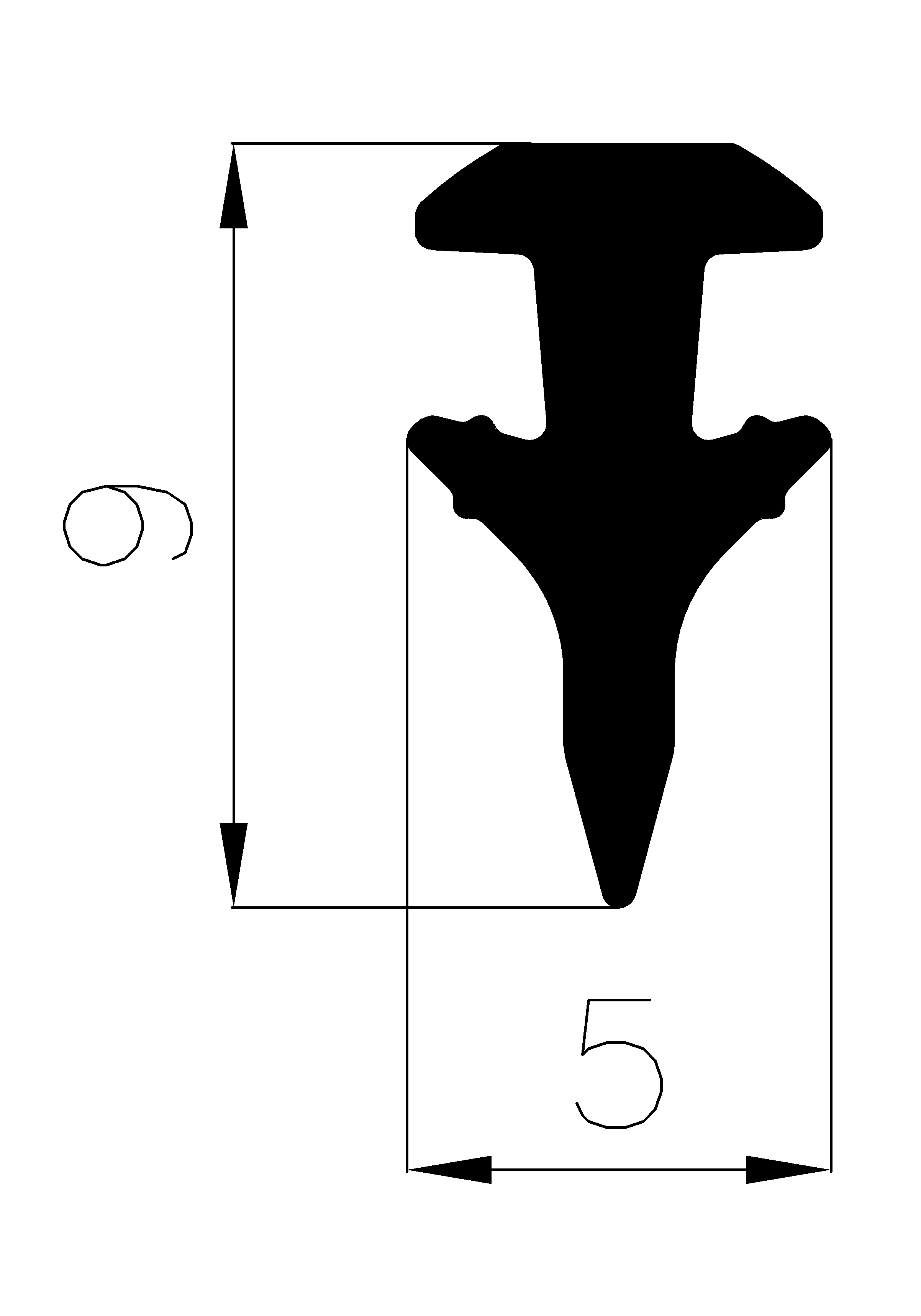 17230160KG - gumiprofilok - Takaró és 'T' alakú profilok