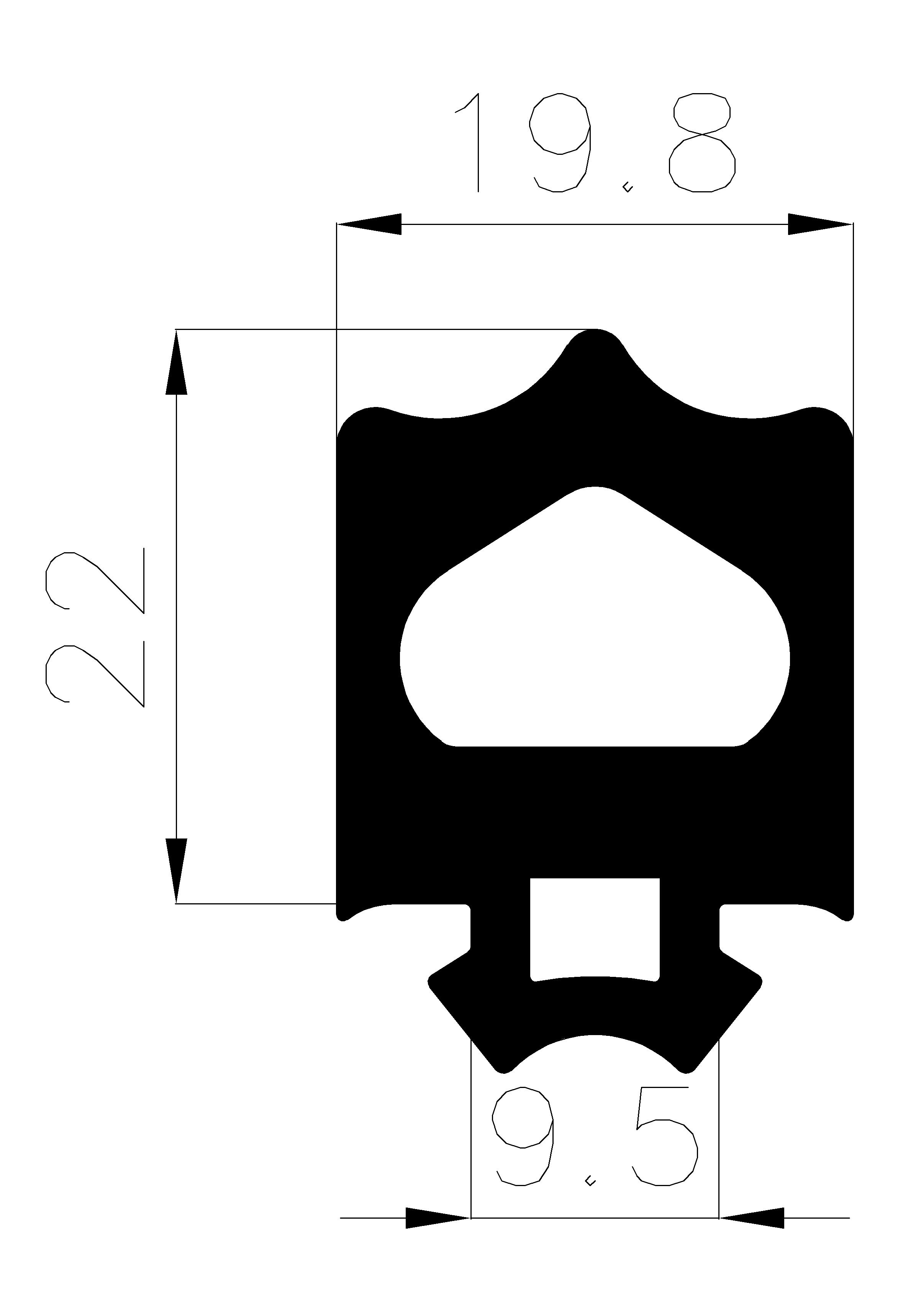 11410365KG - EPDM-Kautschukprofile - Rolltor- und Fingerschutzprofile