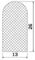 MZS 25420 - EPDM szivacs gumiprofilok - Félkör alakú, D-profilok