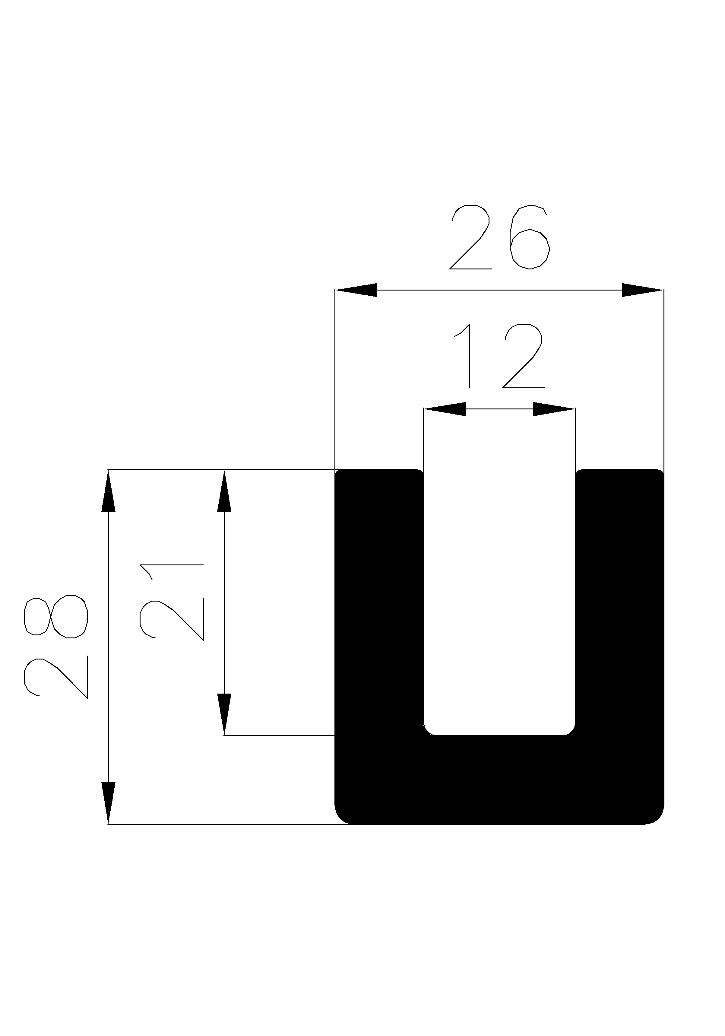 11600365KG - EPDM-Gummi -Profile - U-Profile