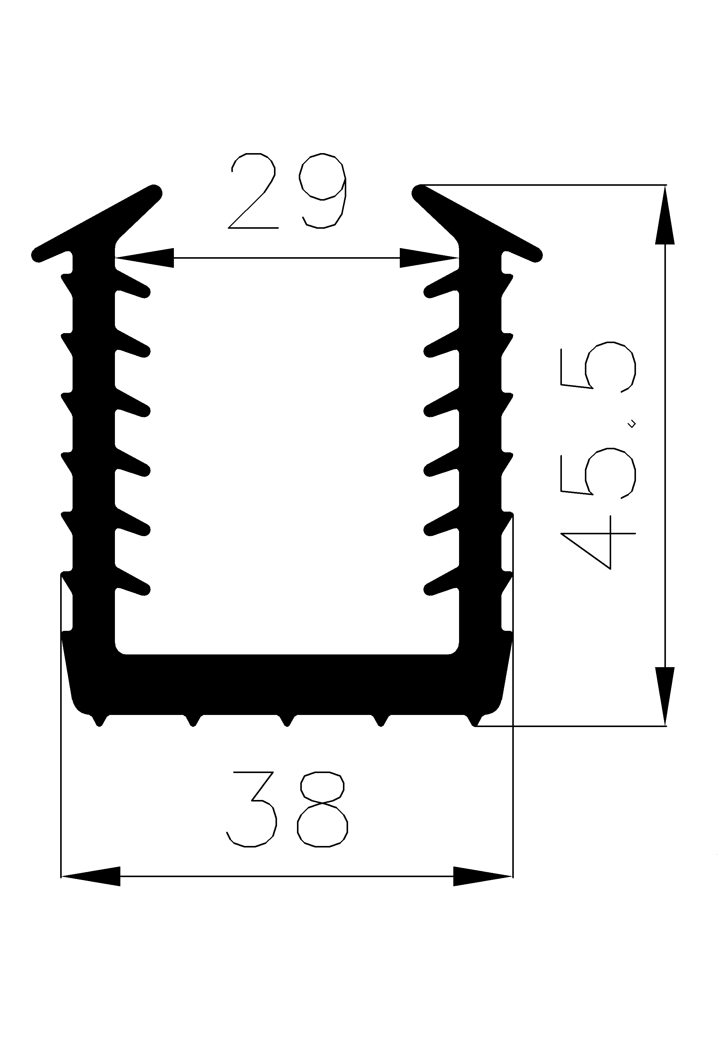 11680365KG - rubber profiles - U shape profiles