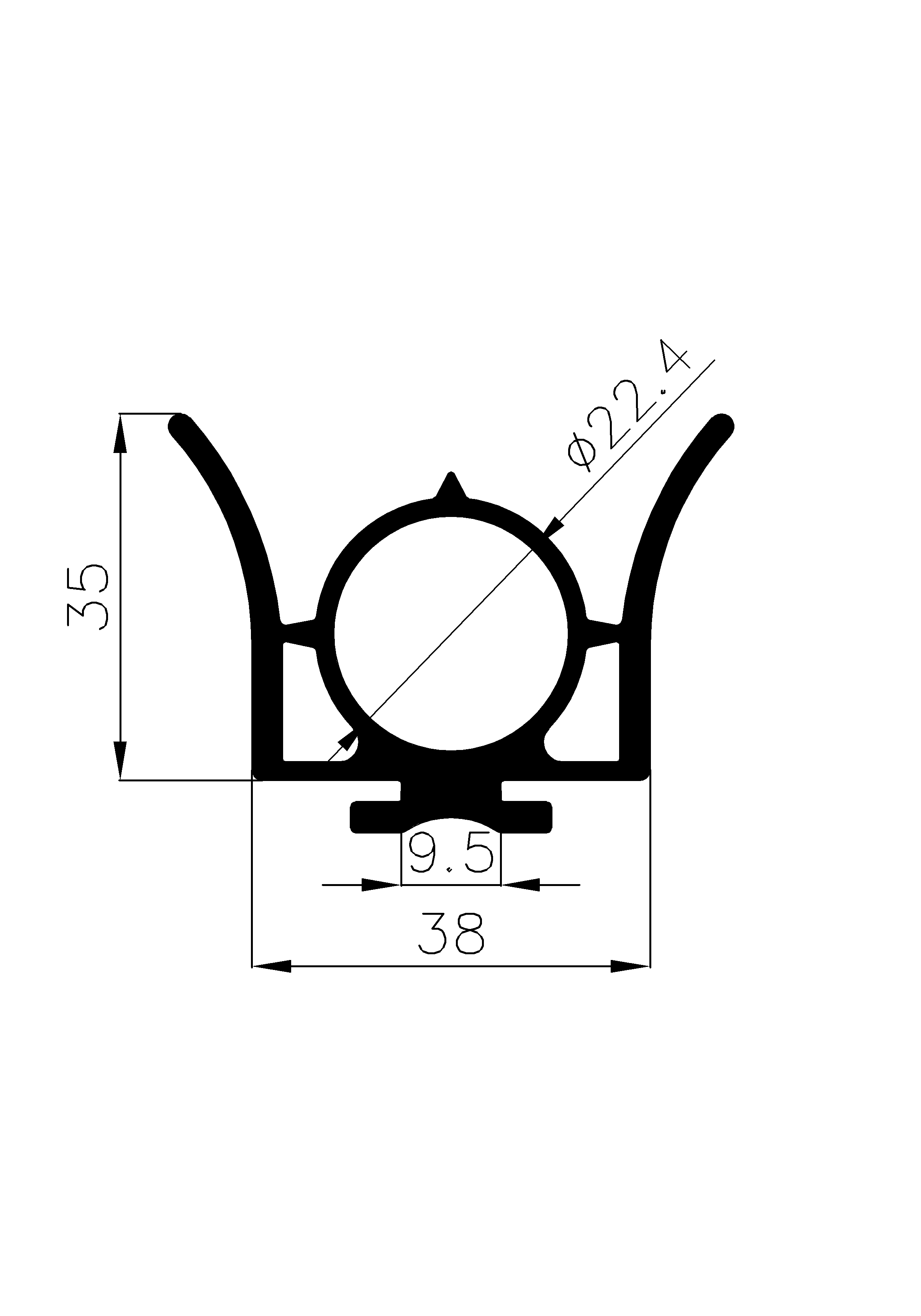 11870365KG - EPDM gumiprofilok - Gördülő ajtó - ujjvédő profilok