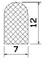 MZS 25266 - EPDM-Schaumgummi-Profile - Halbrundprofile / D-Profile