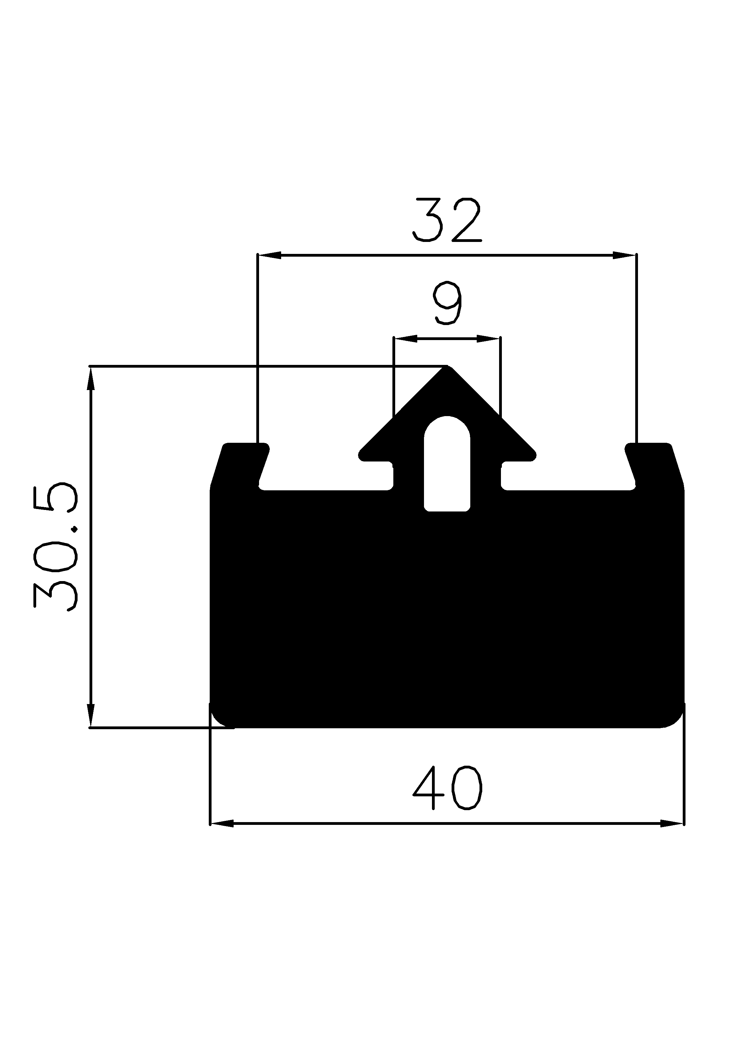 12140370KG - EPDM gumiprofilok - Távtartó és ütköző profilok